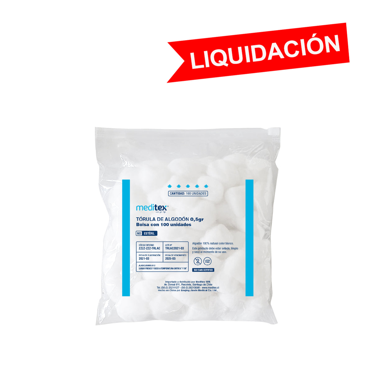 Tórula de algodón de 0,5gr aprox.