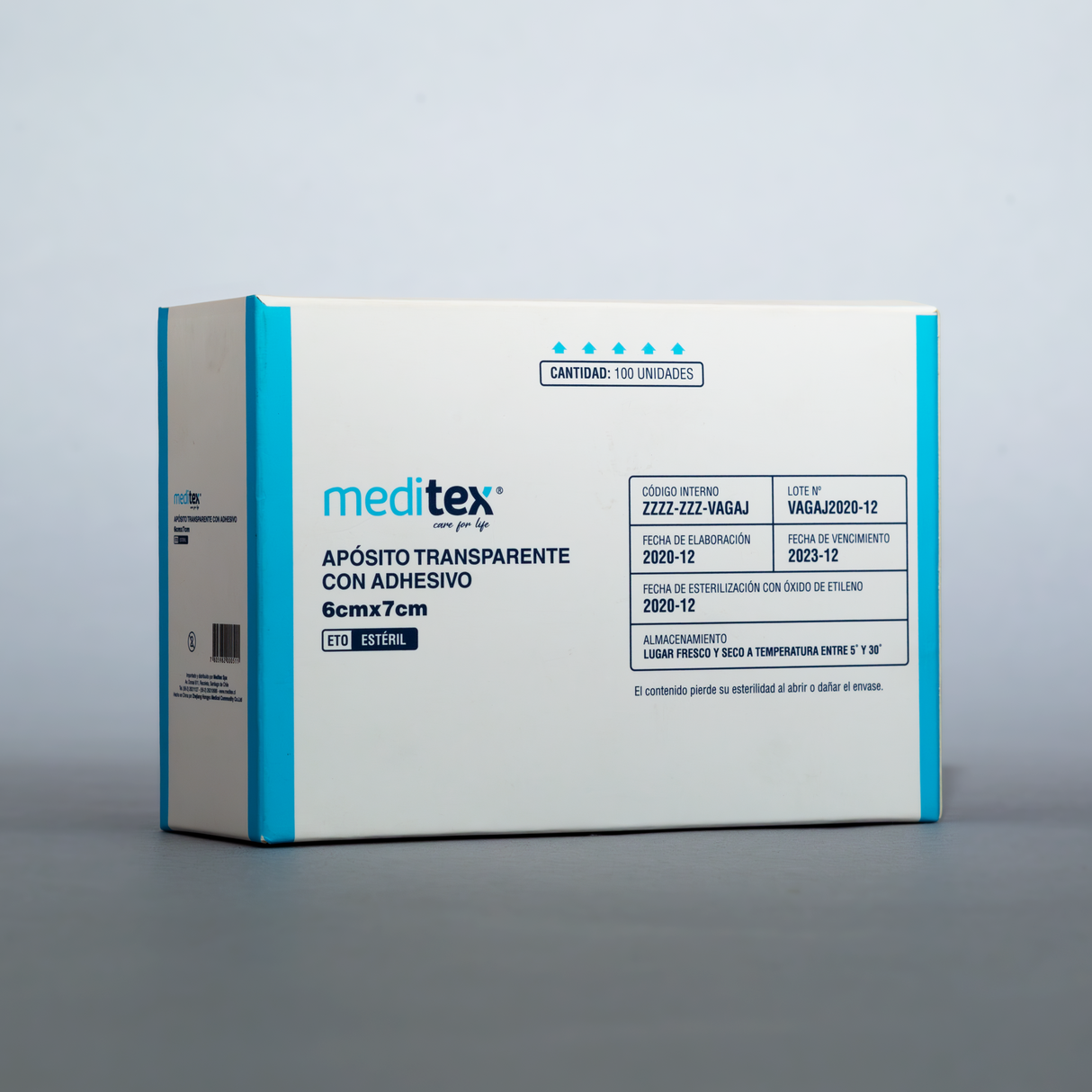 Apósito adhesivo transparente 6cm x 7cm estéril