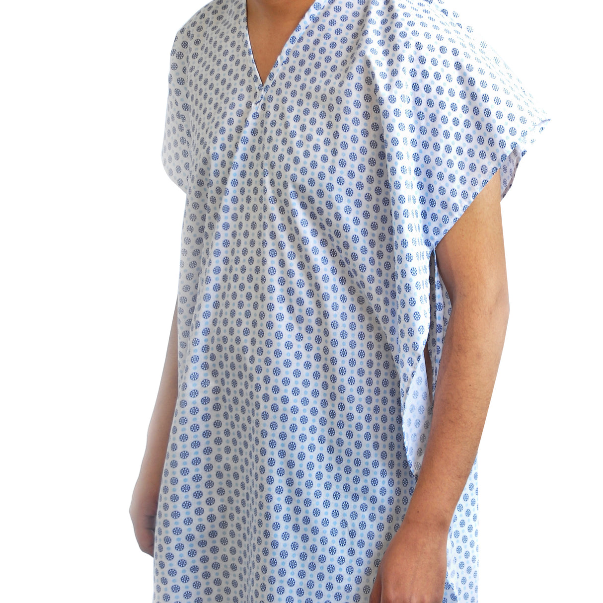 Camisa paciente abierta a los lados pack de 5 unidades