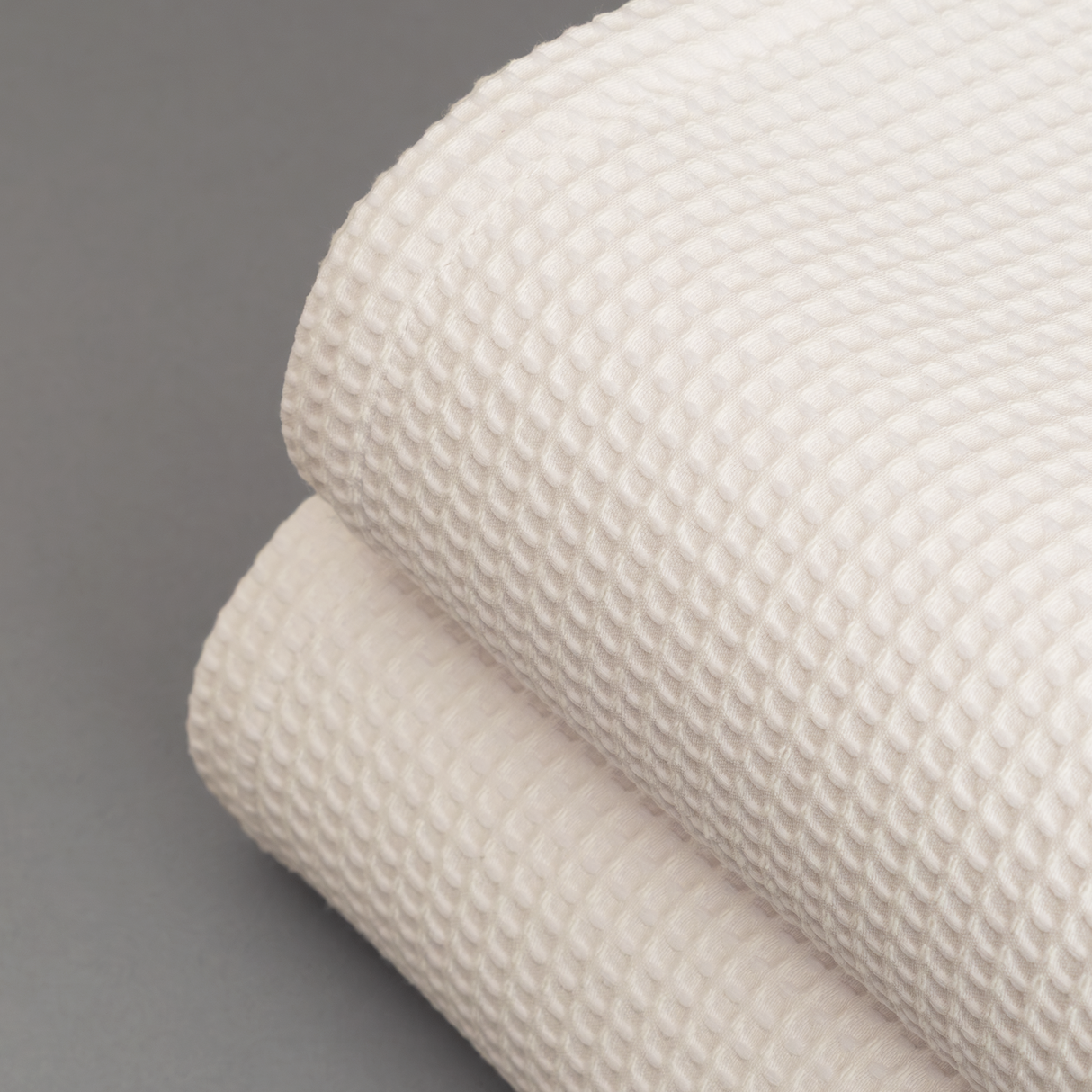 Colcha piqué waffle blanco King