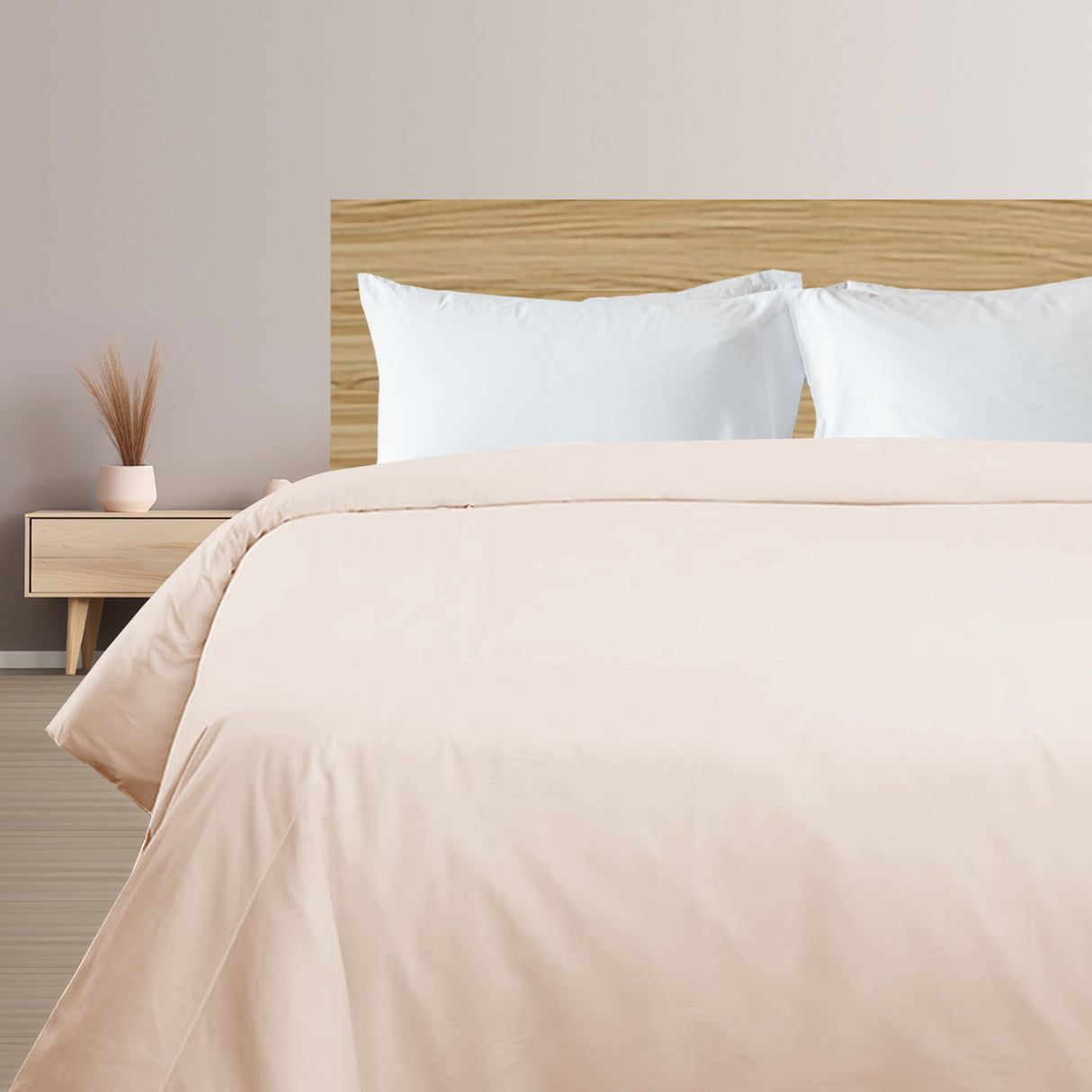 Funda plumón color beige con aleta king