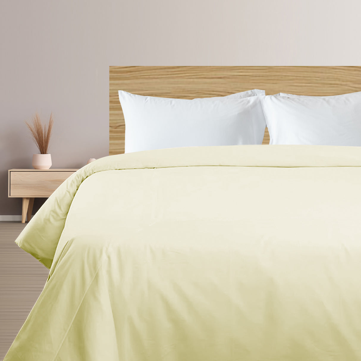 Funda plumón 200 hilos color ivory con aleta 1,5 plazas