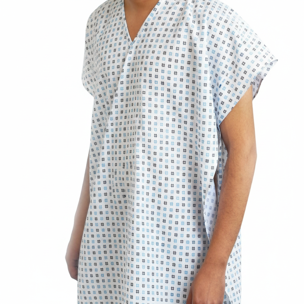 Camisa paciente abierta a los lados pack de 5 unidades