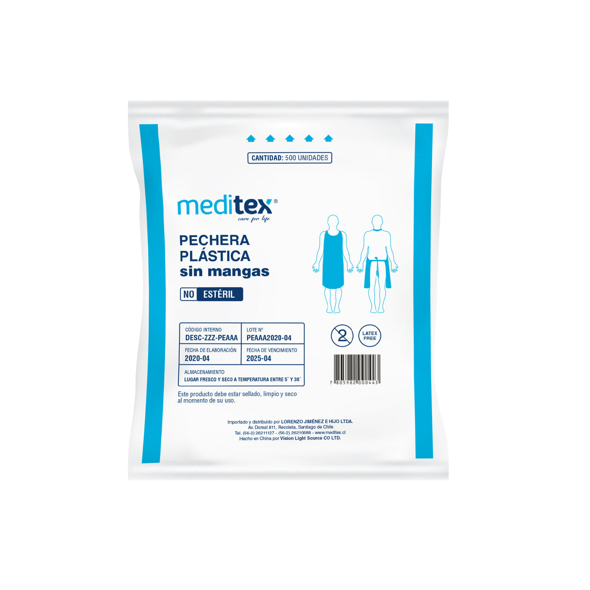 Pechera plástica sin mangas