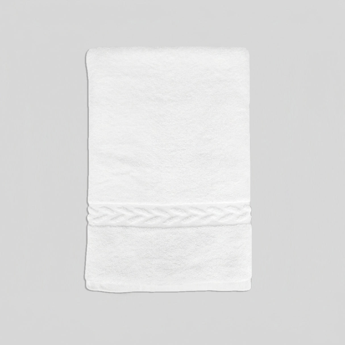 Toalla blanca baño 600 GR/MT² jacquard laurel