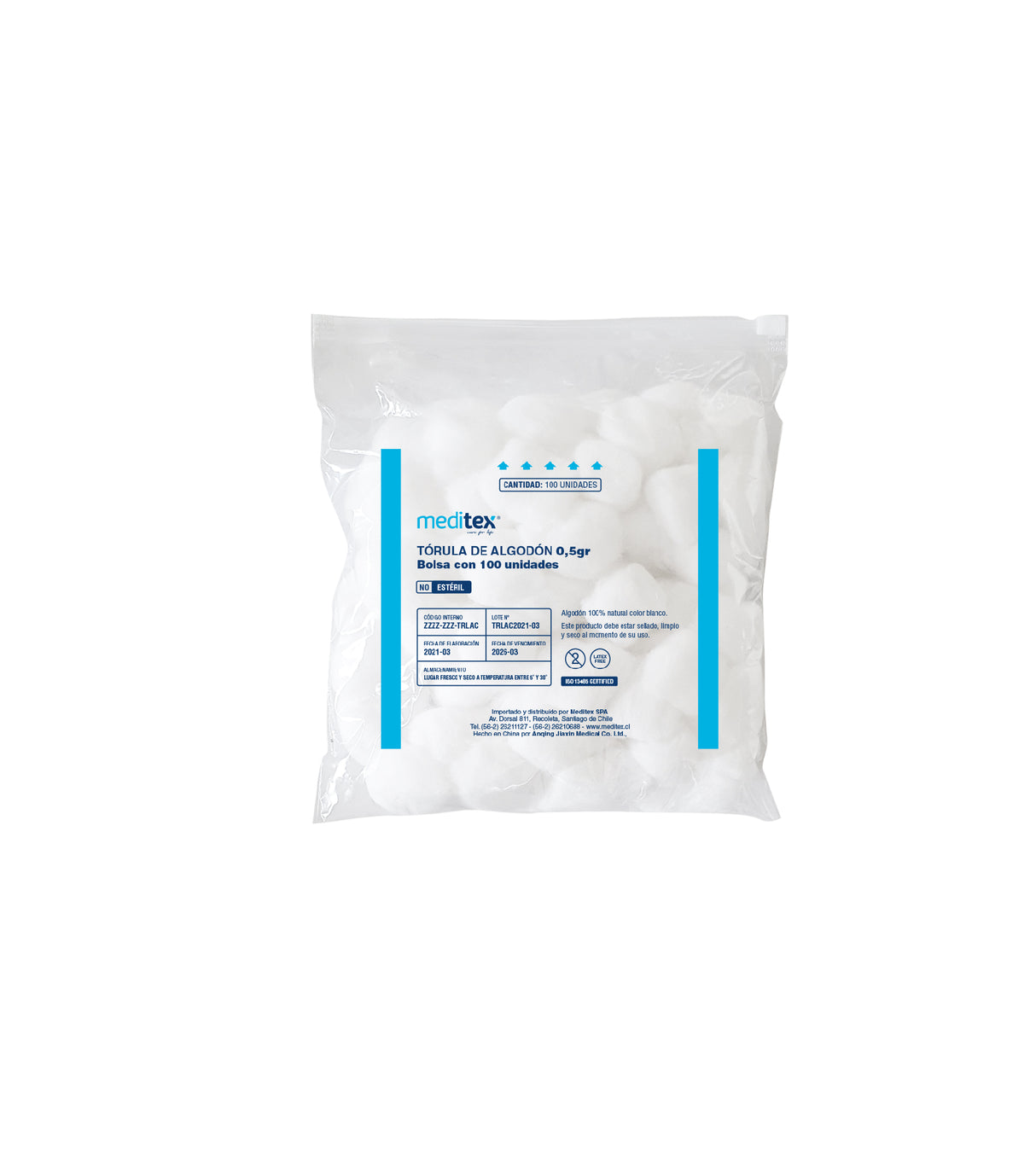 Tórula de algodón de 0,5gr aprox.