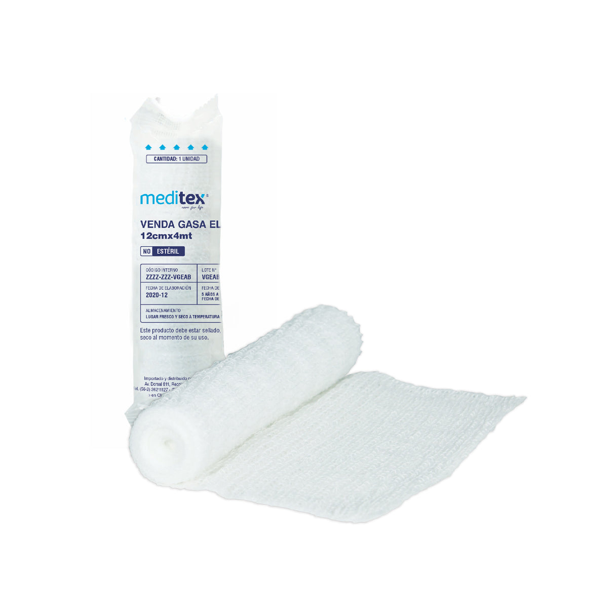 Venda gasa elásticada 12cm x 4 mt