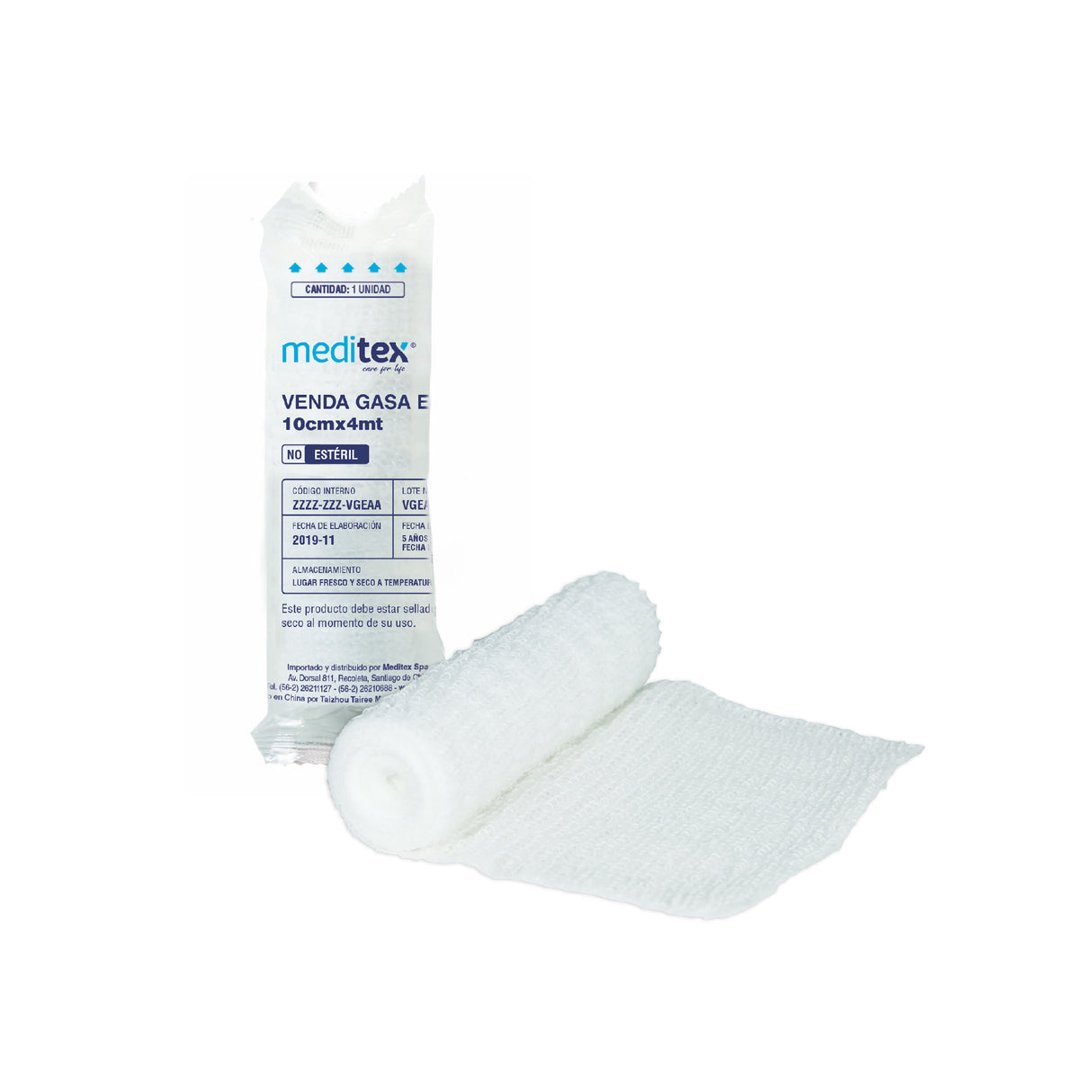 Venda gasa elásticada 10cm x 4mt