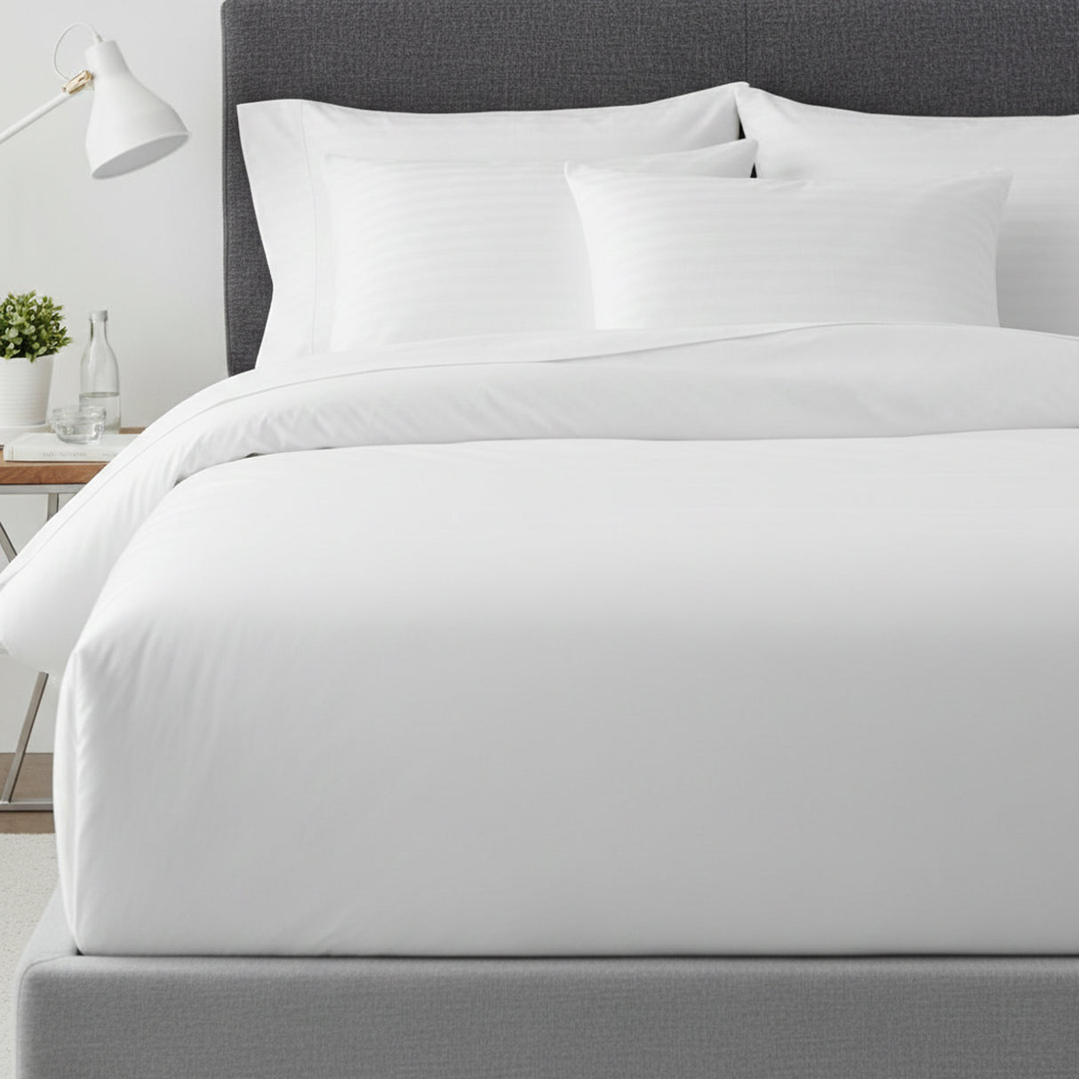 Funda plumón 200 hilos blanco con aleta 1,5 plazas