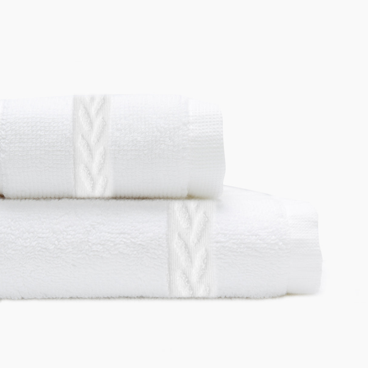 Juego de 2 toallas jacquard ( 1 toalla de baño - 1 toalla de mano)