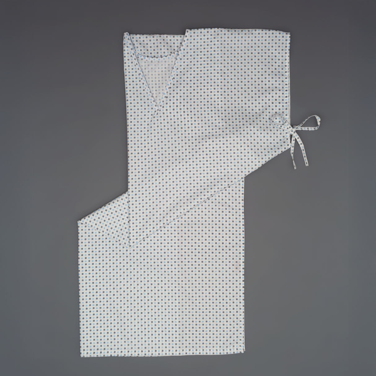 Camisa paciente amarrada atrás pack de 5 unidades