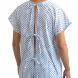 Camisa paciente amarrada atrás pack de 5 unidades