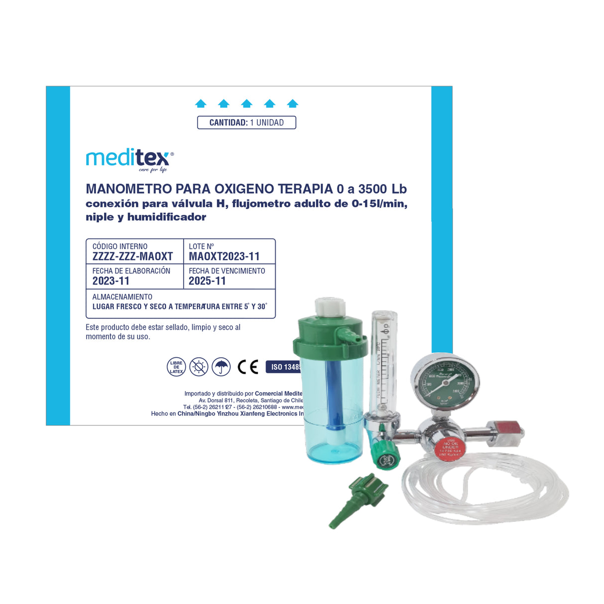 Manómetro para oxígeno terapia