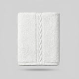 Toalla blanca mano 600 GR/MT² jacquard laurel