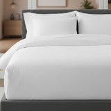 Funda plumón 300 hilos blanco con aleta 2 plazas