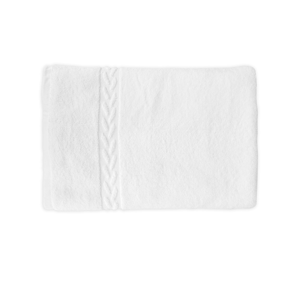 Toalla blanca baño 600 GR/MT² jacquard laurel